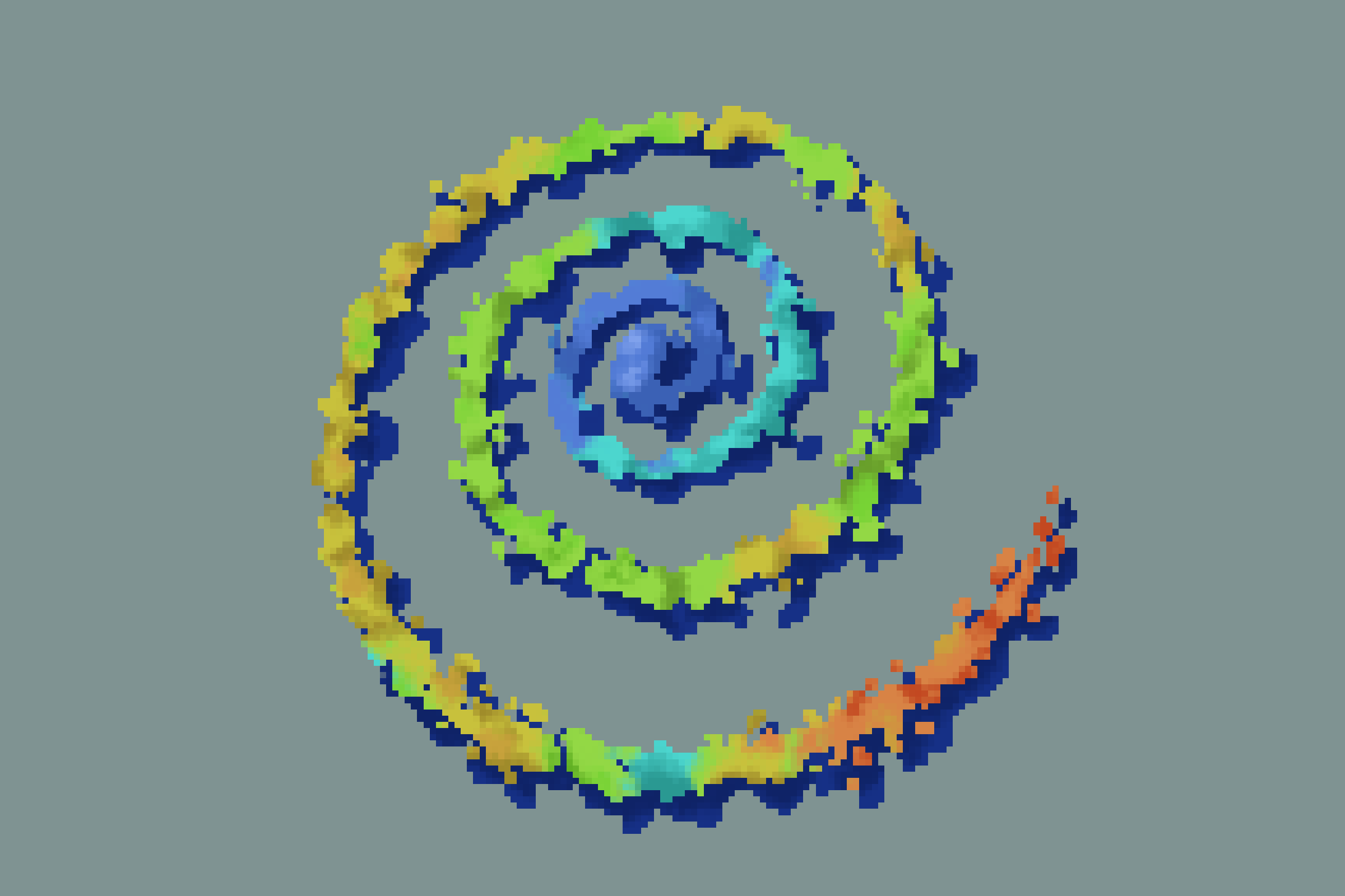 A pixel art illustration of the Wizard101 spiral.